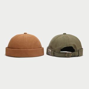 Trendy Retro Docker <b>Hat</b> 100% Cotton Korean Street Hip-hop Style Men's New Spring Short Brim Docker <b>Hats</b> with Woven Tag - Product Image 4