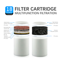Filtre à eau de douche à 18 étapes avec cartouche remplaçable pour l'élimination du chlore de l'eau dure