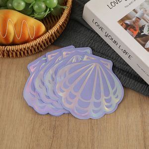 Servilletas de fiesta con estampado en caliente con lámina dorada, servilletas con forma de concha marina de forma irregular, servilletas impresas, servilletas para fiestas, servilletas desechables para fiestas - Product Image 3