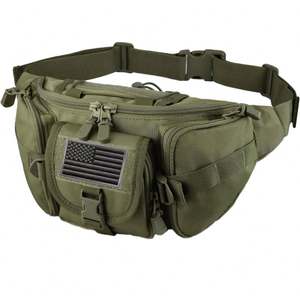 Hot <b>Sale</b> Men's Multifunctional Work Waist <b>Bag</b> Zipper Closure <b>Sport</b> Chest <b>Bag</b> <b>for</b> Riding Mobile Travelling Made Oxford Material - Product Image 1