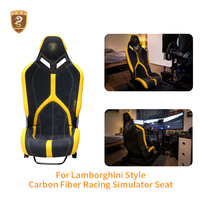 Siège baquet de simulateur de course en fibre de carbone de luxe, haute résistance, léger, pour simulateur de course Lamborghini