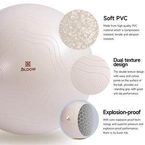 Ballon de yoga Pilates suisse personnalisé anti-dérapant et anti-éclatement BLOOM Fitness pour exercices d'équilibre, abdominaux, grossesse et accouchement, 55/<span class=keywords><strong>65</strong></span>/75 cm - Product Image 3
