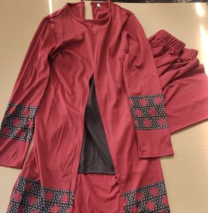 ملابس نسائية عربية مقاس <span class=keywords><strong>M</strong></span>-3XL، طقم جديد من قطعتين عباية دبي الشرق الأوسط، ملابس إسلامية، أزياء جنوب شرق آسيا - Product Image 6