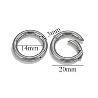 Vente en gros de fermoir à ressort épais en forme de cœur fermoir rond ovale en acier inoxydable or PVD 18 carats pour les résultats de bijoux et les composants