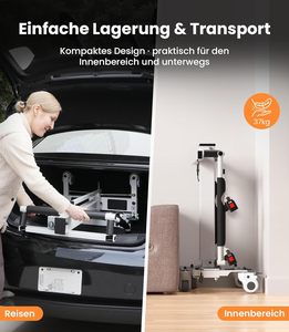 Ascenseur de transfert de patient pliable électrique assis à debout aide à la mobilité support réglable pour les personnes âgées utilisation des soins infirmiers à domicile - Product Image 5