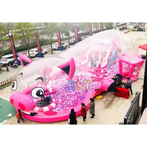 Amusement extérieur Portable PVC Transparent Maison à bulles gonflable Tente de pelouse Ballon géant Cochon Château plein d'entrain à <span class=keywords><strong>vendre</strong></span> - Product Image 3