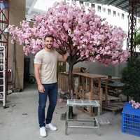 Dekorativer Künstlicher Kirschblütenbaum für Hochzeiten - Hochwertige Glasfaser Seidenblumen 250cm Höhe Luxuriöser Stil für Innen/Außen