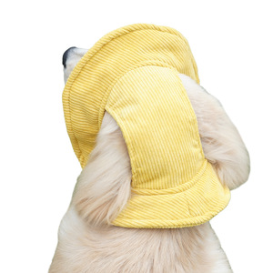 Chapeau de soleil pour chien ChongTa en velours côtelé, protection solaire estivale pour animaux de compagnie, style pêcheur mignon, utilisation en extérieur - Product Image 5