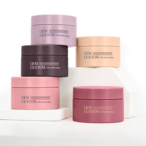 Contenants de Luxe Personnalisés Rose Ambré 200 ml 250 ml Givrés en Plastique PET Vides pour Beurre Corporel, <span class=keywords><strong>Pot</strong></span> d'Emballage <span class=keywords><strong>Cosmétique</strong></span> pour Crème avec Couvercles - Product Image 4