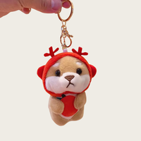Corgi porte-clés en peluche animaux en peluche Corgi poupée jouet porte-clés sac à dos sac ornements pour les filles