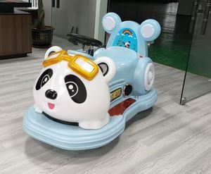 Coche de Choque Eléctrico Infantil de Plástico con Diseño de Panda Rojo para Exteriores, Equipo de Atracción - Product Image 6
