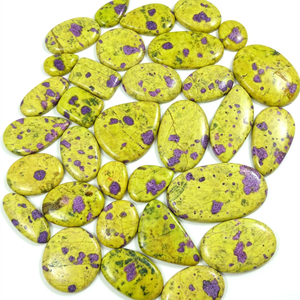 Vente en gros de cabochons en atlantasite naturelle polie pour la fabrication de bijoux, artisanat, bricolage, accessoires en argent et en laiton - Product Image 1