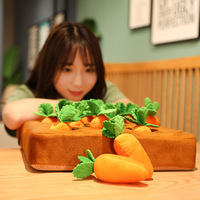 2025 nueva tendencia juguete personalizado diferentes verduras Ocultar y buscar zanahoria suave niños juguetes educativos para niños de edad temprana