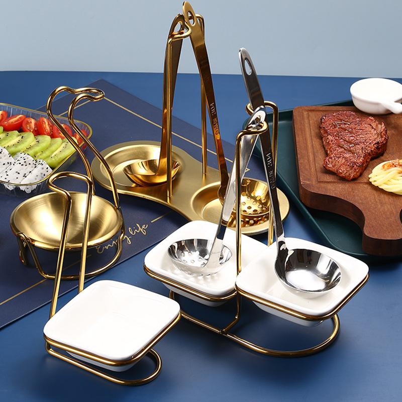 Подставка для ложки из нержавеющей стали и зажимы для кастрюль держатель для ложки кухонная утварь подставка для супа