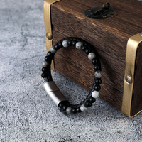 Bracelet en cuir double couche pour homme avec fermoir magnétique, vente en gros