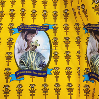 Tissu imprimé africain traditionnel fabriqué sur commande par un fabricant d'usine, design pagne pour l'église