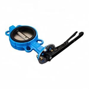 2-इंच नक्टाइल आयरन 304 स्टेनलेस स्टील फ्लोप्लास्टिक प्लेट मैनुअल वाफर पानी के लिए तितली वाल्व - Product Image 5