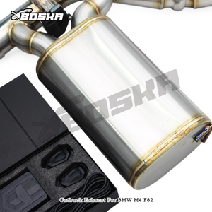 Système d'échappement à montage direct pour M3/M4 F80/F82 3.0T 2014-2019 Boska 3 pouces Silencieux simple latéral Catback avec télécommande - Product Image 4