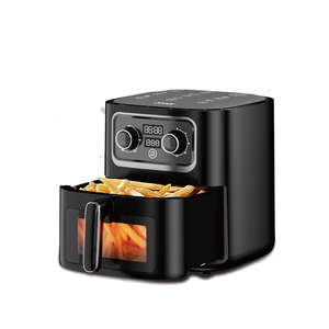 Freidora de Aire Eléctrica de Acero Inoxidable, Horno Moderno con Función de Parrilla, Uso Doméstico, Ventana Visible, Función Manual - Product Image 3