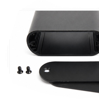 Caja de Extrusión de Aluminio Negro Personalizada para Montaje en Pared, para Equipos Electrónicos, 88x70x24mm