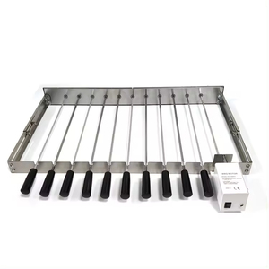 Longueur réglable Rotation Mangal Brazilian Rotisserie Spindle Shish <span class=keywords><strong>Kebab</strong></span> Barbecue Brochettes Rotisserie Grill Kit pour Gas grill - Product Image 6
