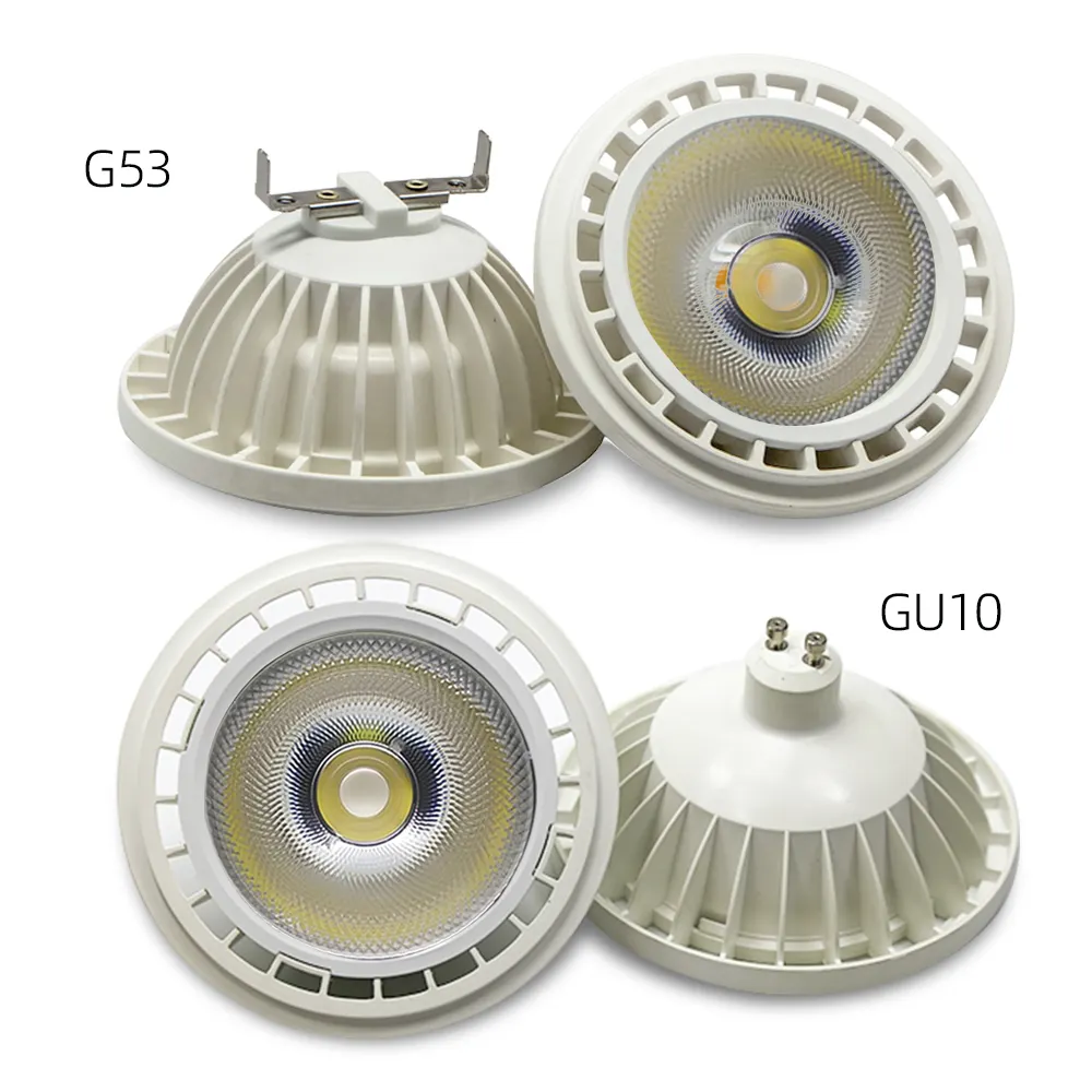 Ultra parlak 9-15w AR111 led ampul G53 GU10 taban spot 12V-265v AR111 downlight kısılabilir ışık gömme tavan ışık kaynağı