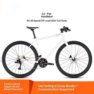 Vélo de route/<span class=keywords><strong>gravel</strong></span> Twitter <span class=keywords><strong>GRAVEL</strong></span> G2 30 vitesses, cadre en alliage, roues 700C, axe traversant, freins à disque hydrauliques, vente en gros OEM, guidon plat personnalisé - Product Image 1