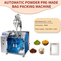 Pochette fermeture éclair plat Doypack distributeur de sac préfabriqué lait thé en poudre poudre de soja poudre Machine d'emballage