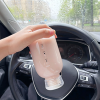 Bouteille d'eau en verre borosilicate transparent de 16 oz avec paille et couvercle hermétique en plastique pour filles - Vente en gros