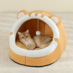 Venta al por mayor cama súper gato cálida casa para mascotas gran apertura cama para gatos estera casa para gatos cálida cesta para perros tienda cachorro estera cama para mascotas - Product Image 2