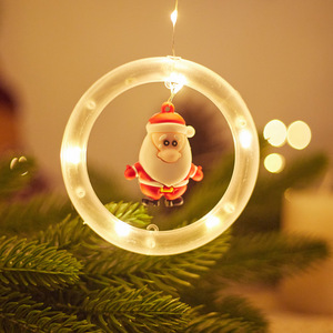 Christmas String <b>Lights</b> <b>Circle</b> Shape Led Warm White <b>Light</b> Up Decoration For Holiday Home Party Indoor Outdoor Use - Product Image 3