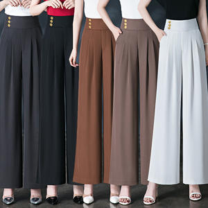 <span class=keywords><strong>Pantaloni</strong></span> larghi nuovi <span class=keywords><strong>pantaloni</strong></span> lunghi Casual da <span class=keywords><strong>donna</strong></span> <span class=keywords><strong>pantaloni</strong></span> larghi in seta di ghiaccio a vita alta sottile <span class=keywords><strong>pantaloni</strong></span> larghi da <span class=keywords><strong>donna</strong></span> - Product Image 3