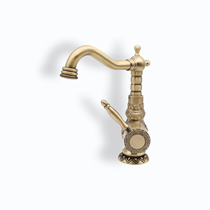 Grifo de una manija de latón antiguo Bangqi, instalación de encimera de nuevo diseño, <span class=keywords><strong>lavabo</strong></span> de agua fría de cocina con núcleo de válvula de cerámica - Product Image 3