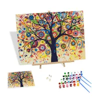 Pintura por números Diy, lienzo para pintura al óleo, colorido árbol de flores del sol, imagen fina, arte, decoraciones para regalos