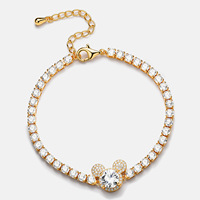 Bracelet personnalisé hip-hop en zircon, plaqué or et argent, bijoux de mode pour femmes et enfants, bracelets en zircon de dessin animé