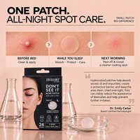 DR RASHEL Patch anti-acné pour usage nocturne, couvrance invisible, améliore la texture rugueuse de la peau et atténue les marques post-imperfections