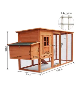 Grandes cages à lapin en bois pour animaux de compagnie, 6 pièces, contient de grandes cages à couche, banderole de volaille, animaux domestiques