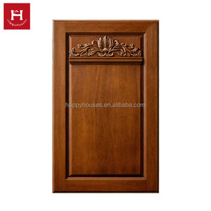 Happy Houses Classic European Traditional <strong>Dark</strong> Walnut Kitchen Cabinet Door With Ornate Floral Carving Factory Direct Wholesale - Product Image 6