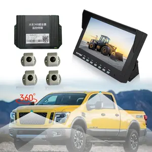 HD 360 Degree Car Camera Bird View Surround Monitor System 3D Image Gps Low-lux Night Vision