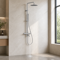 Mitigeur de douche thermostatique OEM du fabricant, système de pluie sans plomb 316 avec cartouche céramique pour villas et appartements