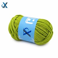 Ruban en polyester de 100 g, fil fantaisie, 6 couleurs assorties pour le crochet, les sacs, les couvertures, le tricot à la main