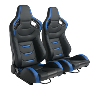 JIABEIR 1054B bleu cuir de haute qualité réglable simulateur Sim baquet sièges de course de voiture - Product Image 1
