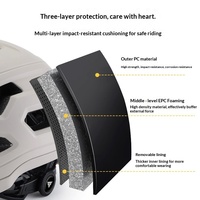 Casque de vélo TOSUOD EPS avec lunettes photochromiques intégrées, design respirant, absorption des chocs pour VTT et vélo de route