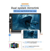 Lecteur MP5 7 pouces, autoradio double DIN avec écran tactile HD, affichage numérique, Bluetooth et prise en charge multimédia