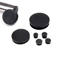 Tapones de Plástico Negros para Tubos de Acero JIAF, 12mm-114mm, Personalizables, Protectores de Patas de Silla, Almohadillas Antideslizantes para Muebles