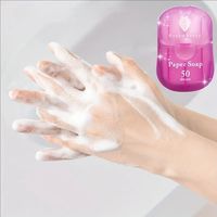 Feuilles de savon jetables simples parfumées pour le voyage, mini-lingettes nettoyantes pour les mains, fournitures de salle de bain