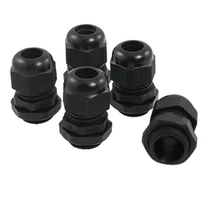 Plastic Nylon Cable Gland PG7 IP68 IP42 Waterproof Cable Glands Black Nylon Waterproof Strain Relief Cable marker factory price