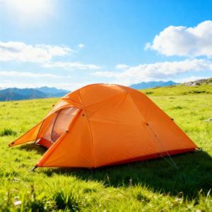 Neues Modell Vier-Jahreszeiten-Doppelschicht-Leichtgewicht-Nylon Tragbares Einzimmer-Zelt für 2 Personen mit Diagonalverstrebung für Outdoor-Camping und Wandern - Product Image 3