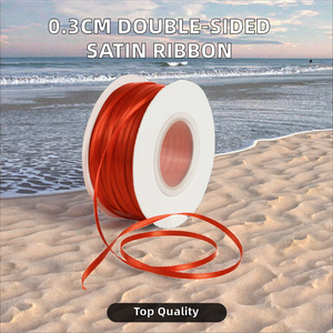 Ruban en satin polyester écologique double face de 1/8 pouce (0,3 cm), 100 % polyester, pour emballage, décoration, bricolage fait main - Product Image 3