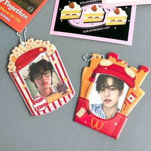 Design créatif puces en PVC porte-cartes <span class=keywords><strong>pop</strong></span>-<span class=keywords><strong>corn</strong></span> KPOP Idol 3 pouces étui à cartes photo sac pendentifs - Product Image 4